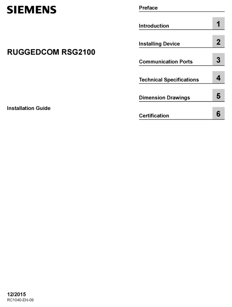Siemens RUGGEDCOM RSG2100 User manual