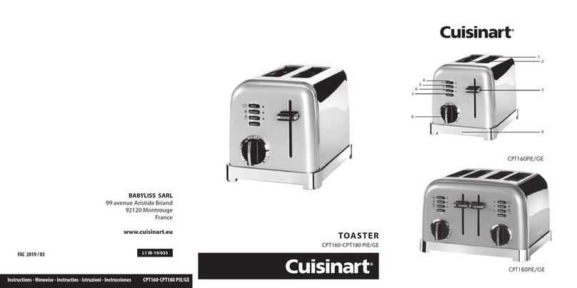 Cuisinart CPT160GE User manual