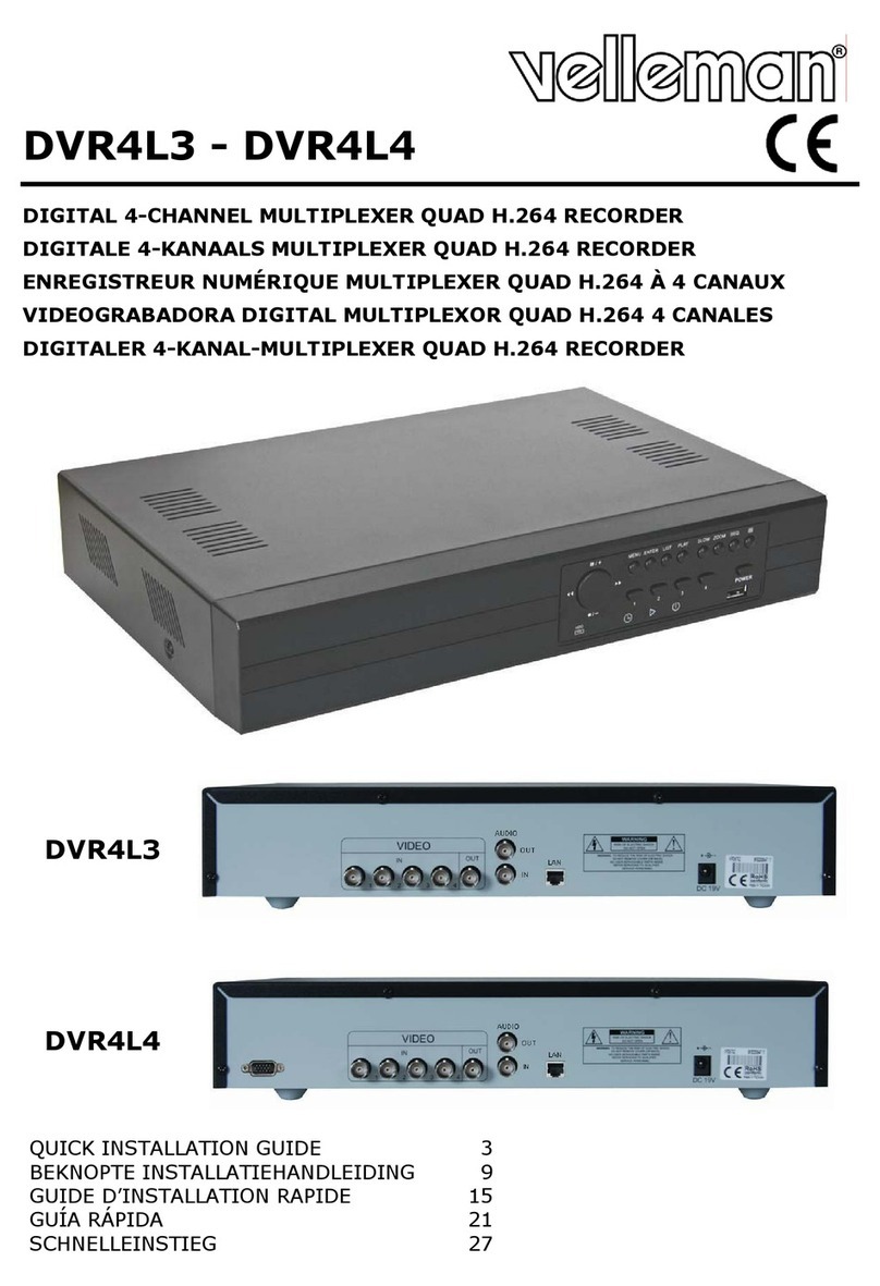 Velleman DVR4L3 Quick installation guide