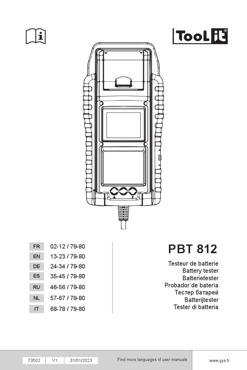Tool it PBT 812 operating manual