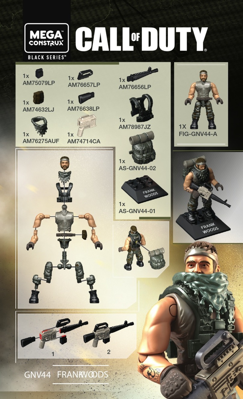 Mega Construx CALL OF DUTY BLACK FRANK WOODS GNV44 manual