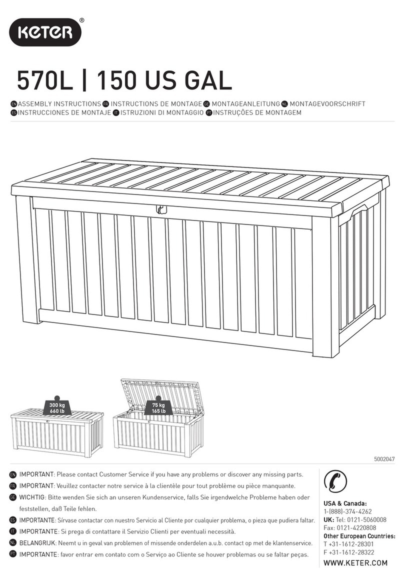 Keter 570L 150 US GAL User manual