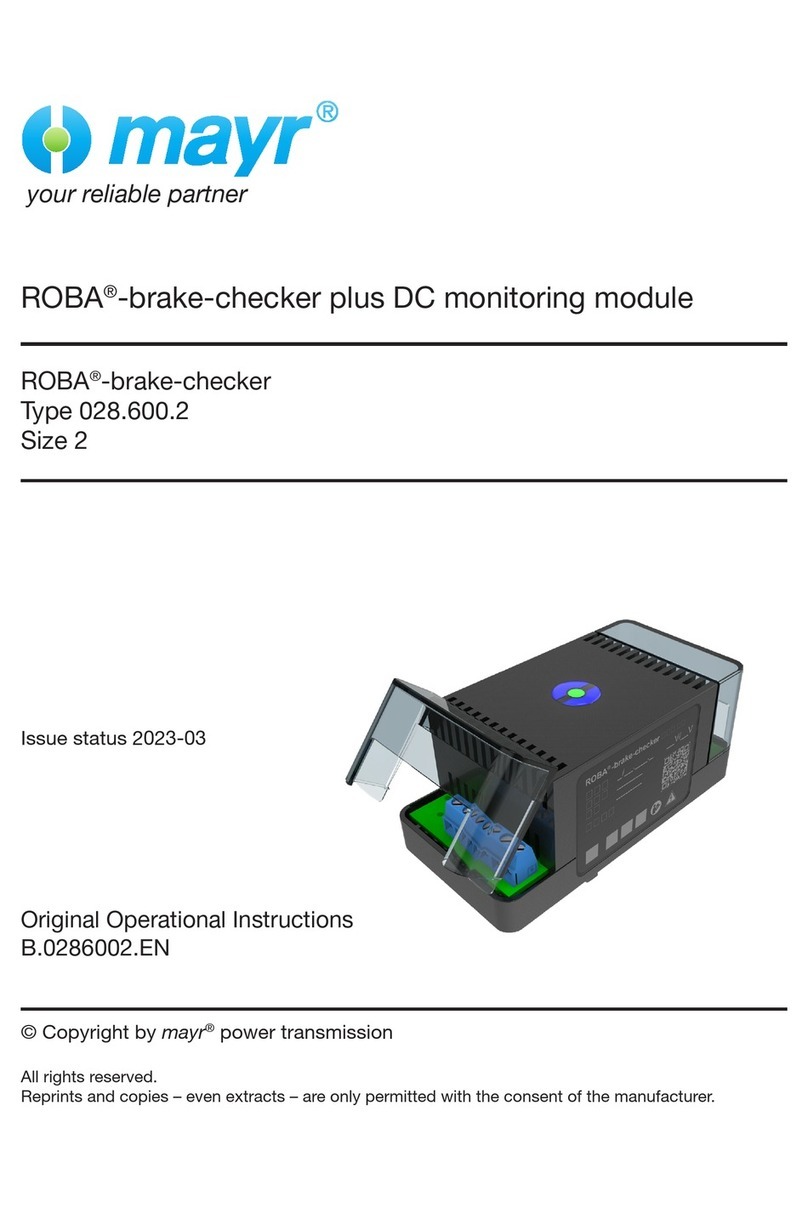 Mayr ROBA 028.600.2 Quick start guide