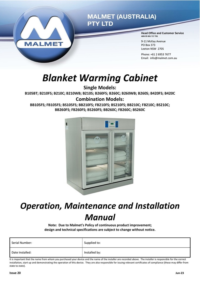 Malmet B105BT Operation, maintenance and installation manual