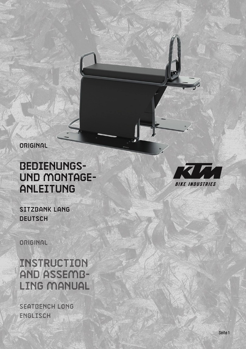 KTM Seatbench Long Instruction and assembly manual