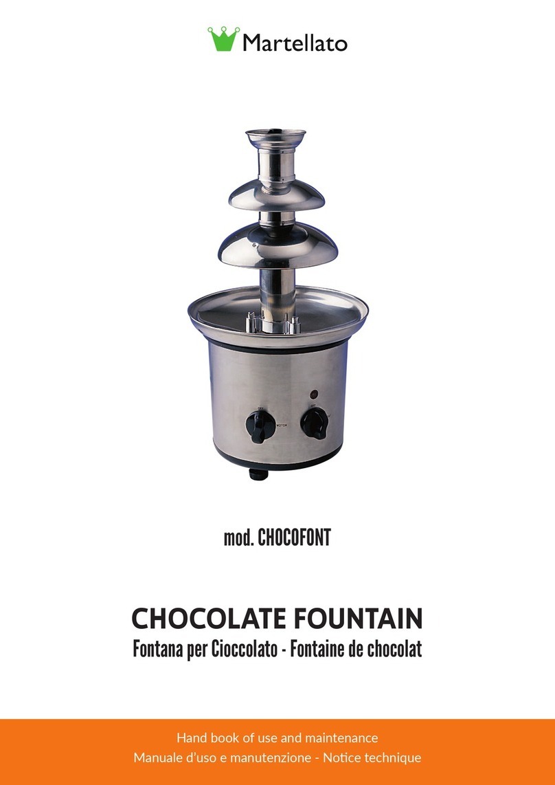 Martellato Chocofont Handbook of use and maintenance