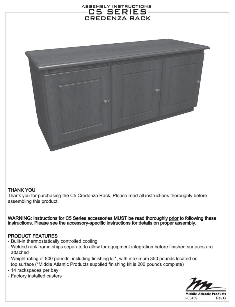 Middle Atlantic Products C5 SERIES CREDENZA RACK User manual Middle Atlantic Products C5 SERIES CREDENZA RACK User manual