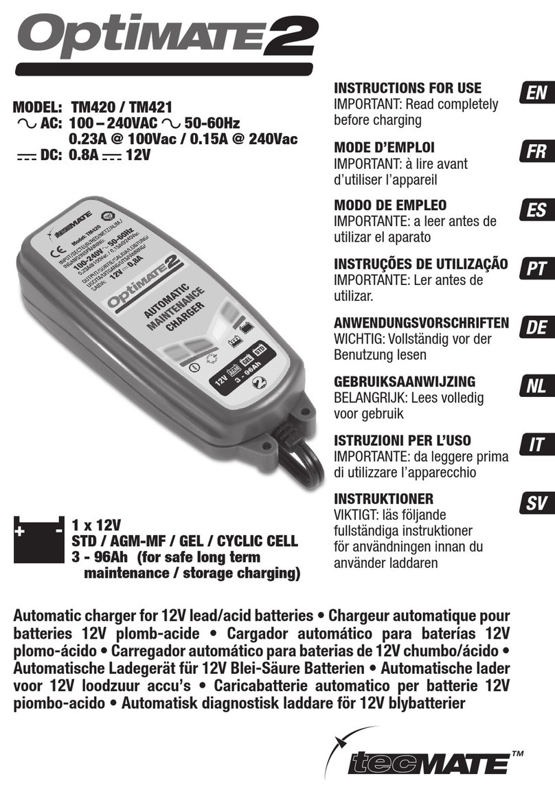 TecMate optimate2 TM421 Instructions for use