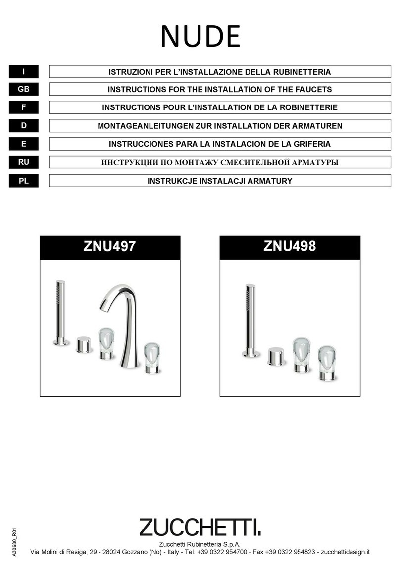 ZUCCHETTI NUDE ZNU497 Instruction for the installation
