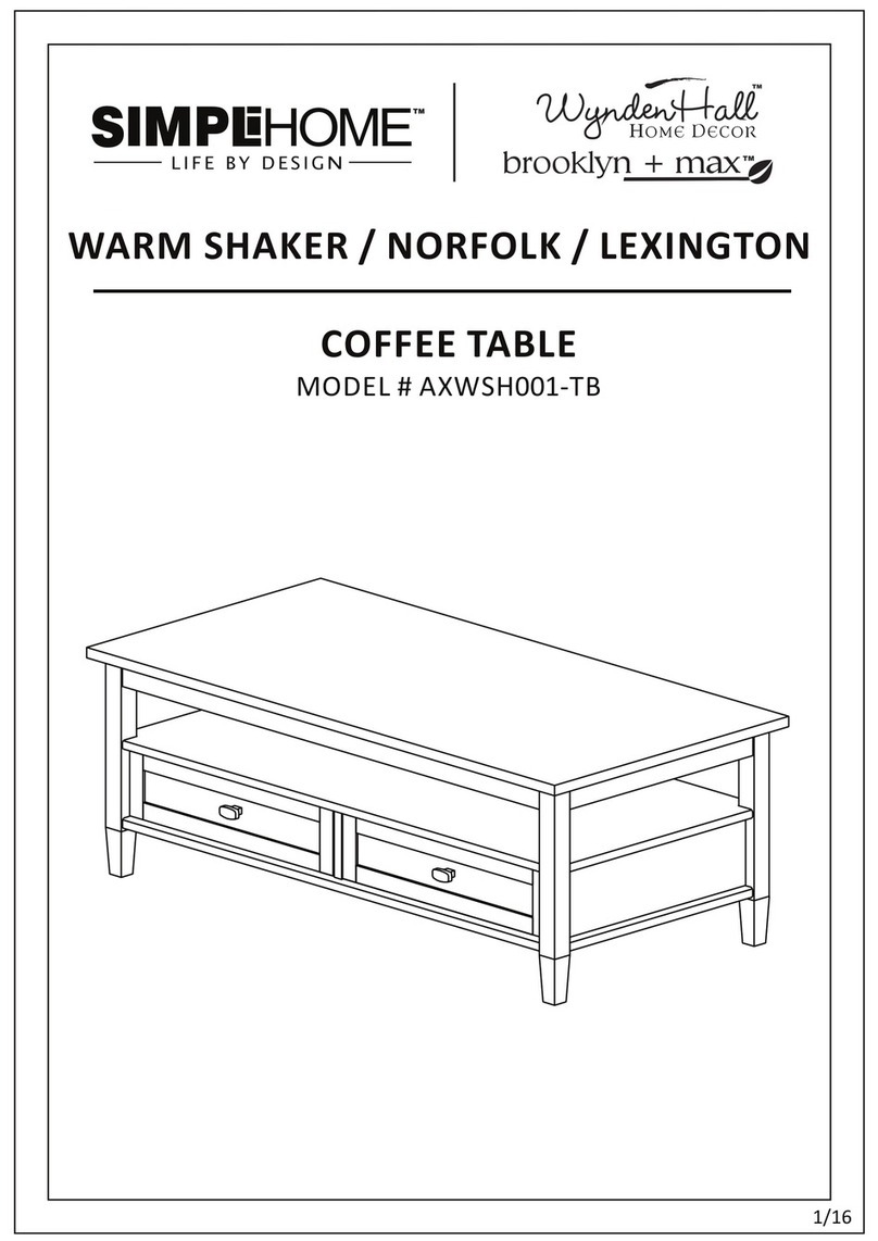 Simpli Home WyndenHall Brooklyn+Max AXWSH001-TB User manual
