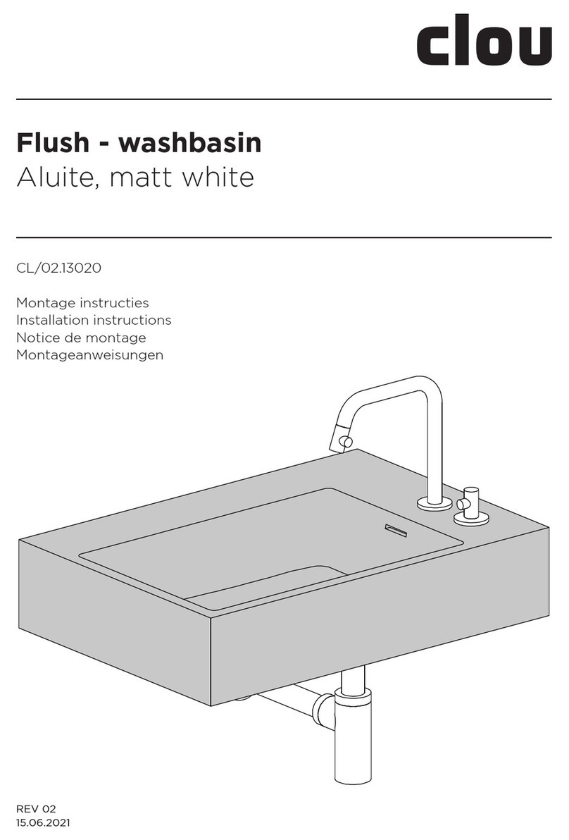 Clou Flush CL/02.13020 installation instructions Clou Flush CL/02.13020 installation instructions