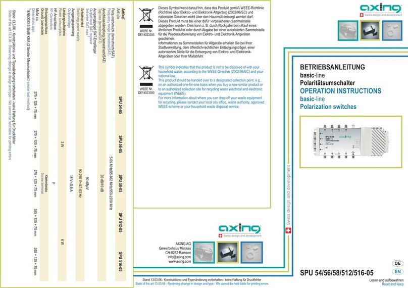 axing basic SPU 54-05 User manual