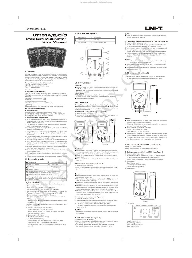 Unit UT131B user manual