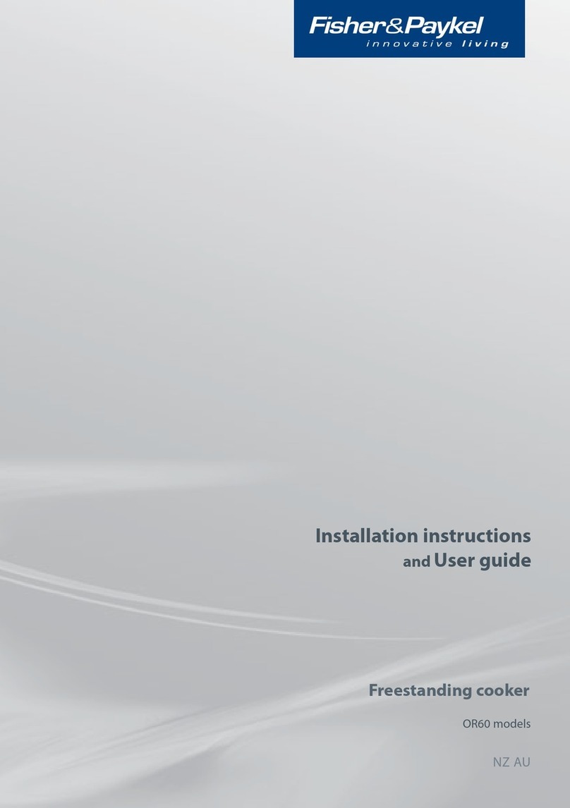 Fisher & Paykel OR60 models Installation instructions and user guide