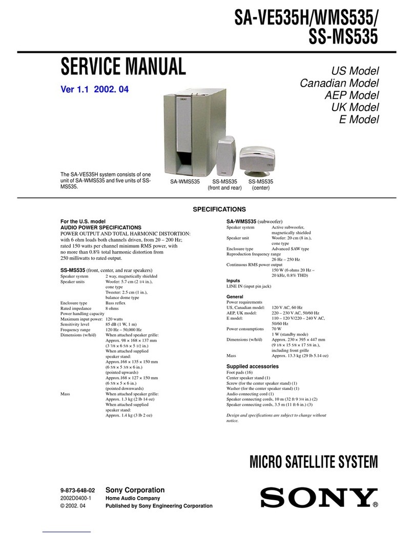 Sony SAV-E535H User manual
