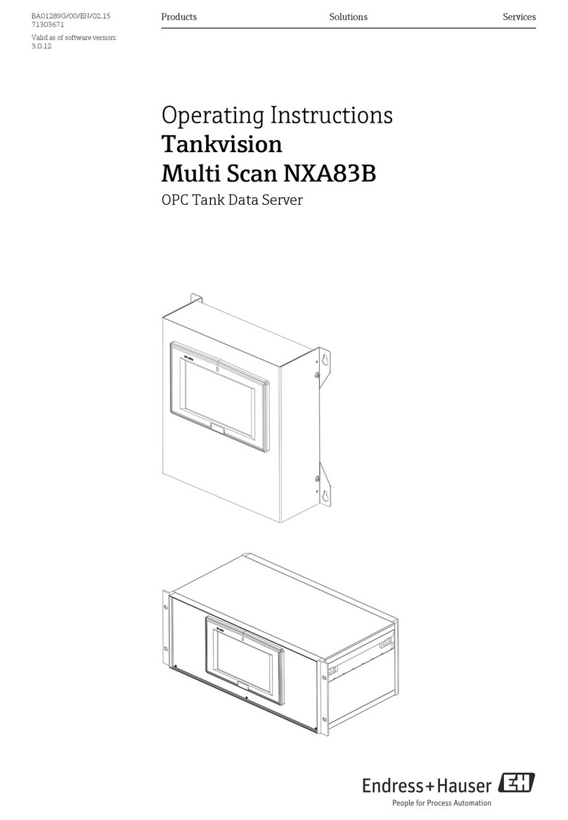 Endress+Hauser Tankvision Multi Scan NXA83B User manual