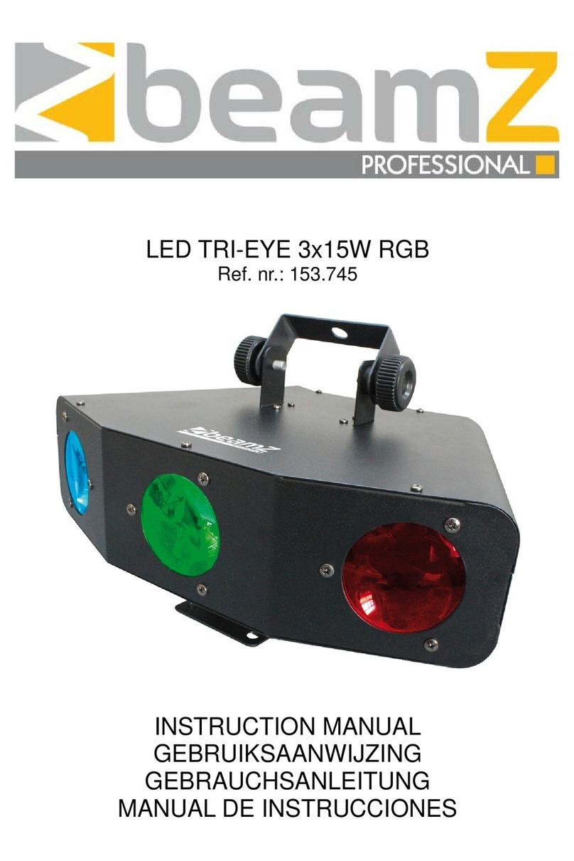 Beamz professional LED TRI-EYE 3x15W RGB instruction manual Beamz professional LED TRI-EYE 3x15W RGB instruction manual