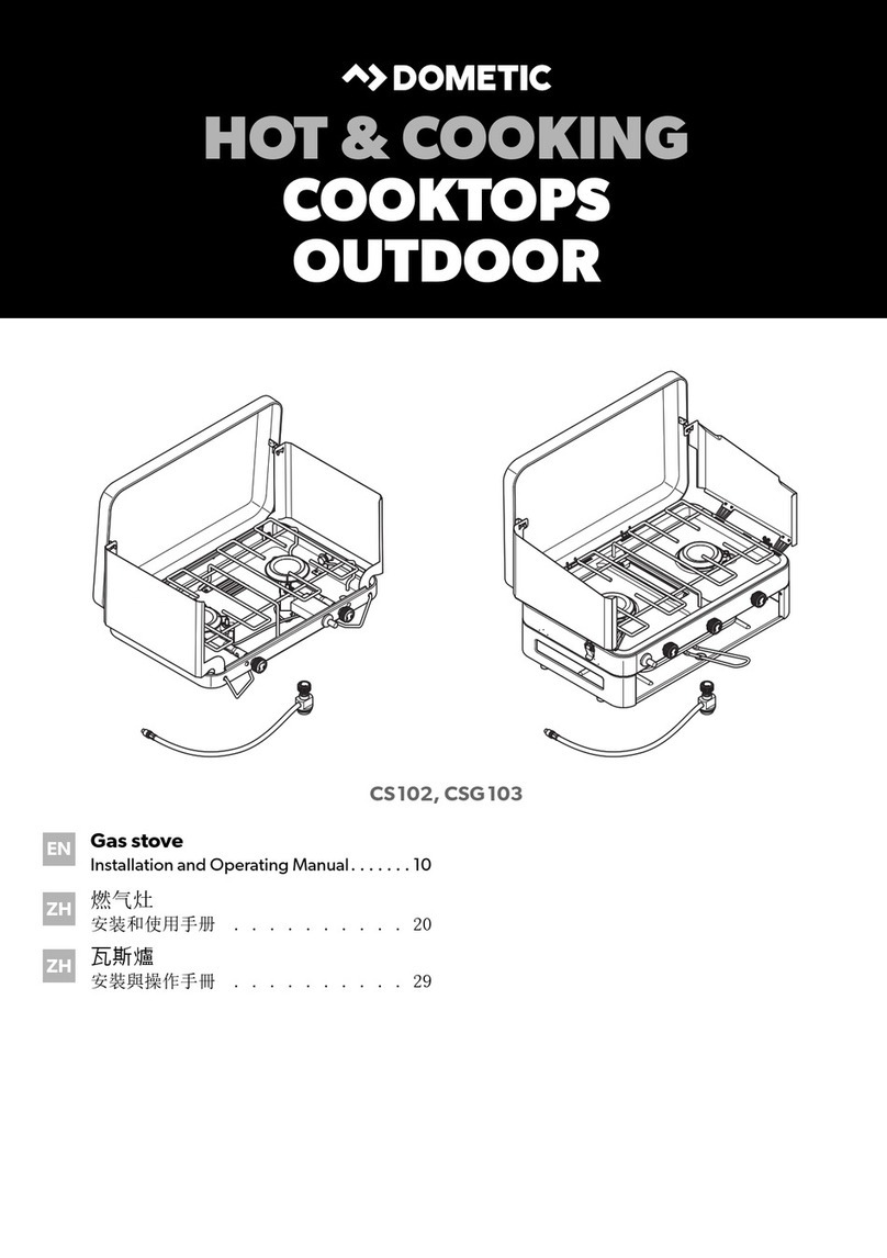 Dometic HOT & COOKING CSG103 Installation and operating manual