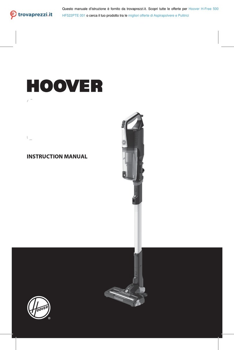 Hoover H-Free 500 HF522PTE 001 User manual
