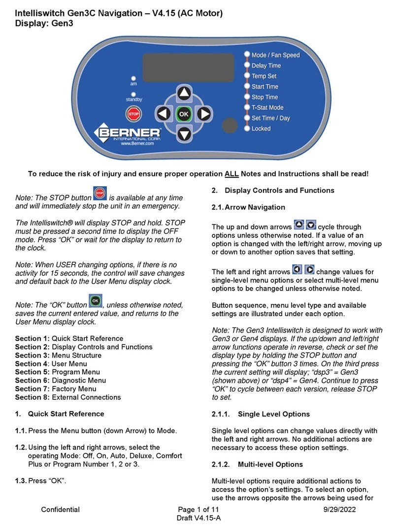 Berner Intelliswitch Gen3C instruction manual