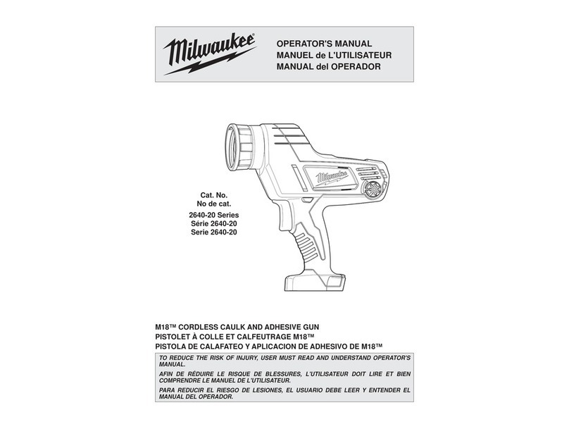 Milwaukee M18 2640-20 Series Operator's manual