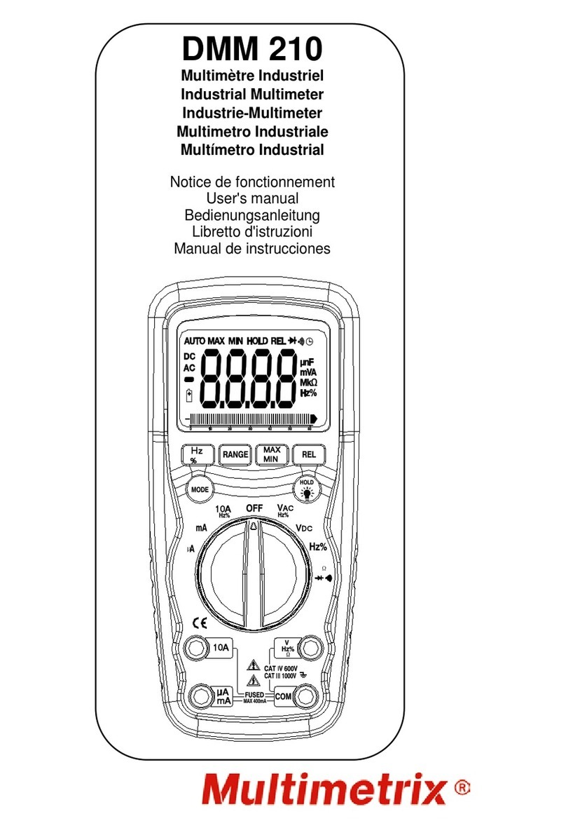 Multimetrix DMM 210 user manual