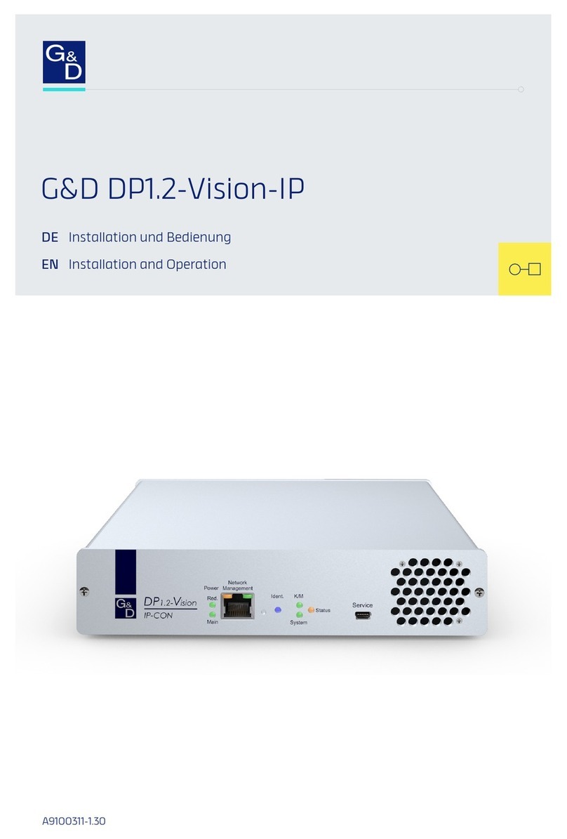 G&D DP1.2-Vision-IP Installation and operation manual