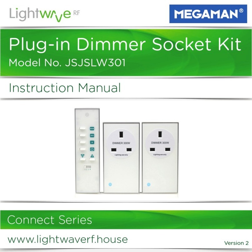 LightwaveRF Megaman Connect Series instruction manual