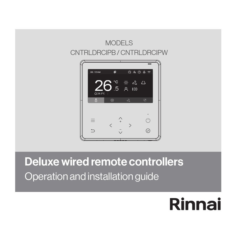 Rinnai CNTRLDRCIPB Operation and installation guide Rinnai CNTRLDRCIPB Operation and installation guide