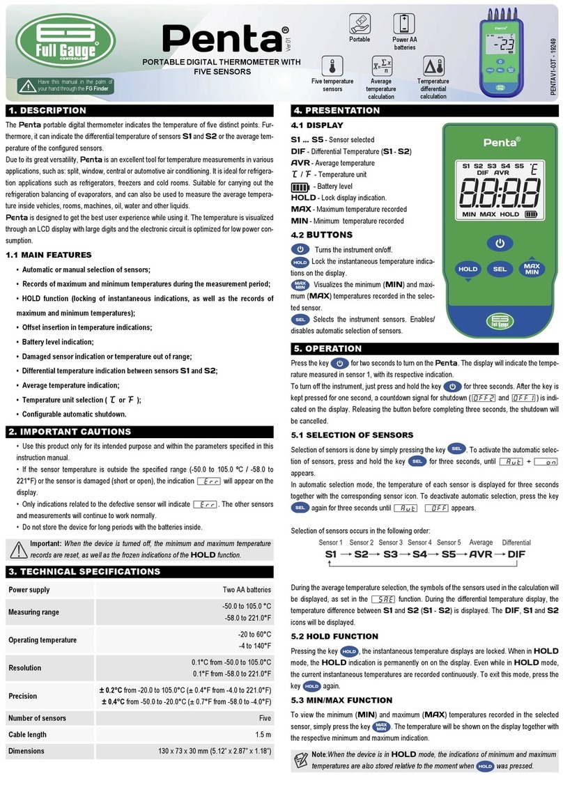 Full Gauge Controls Penta instruction manual