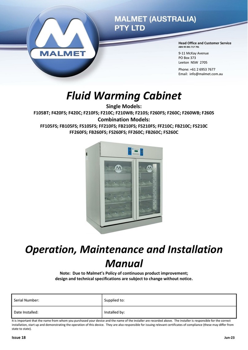 Malmet F105BT Operation, maintenance and installation manual