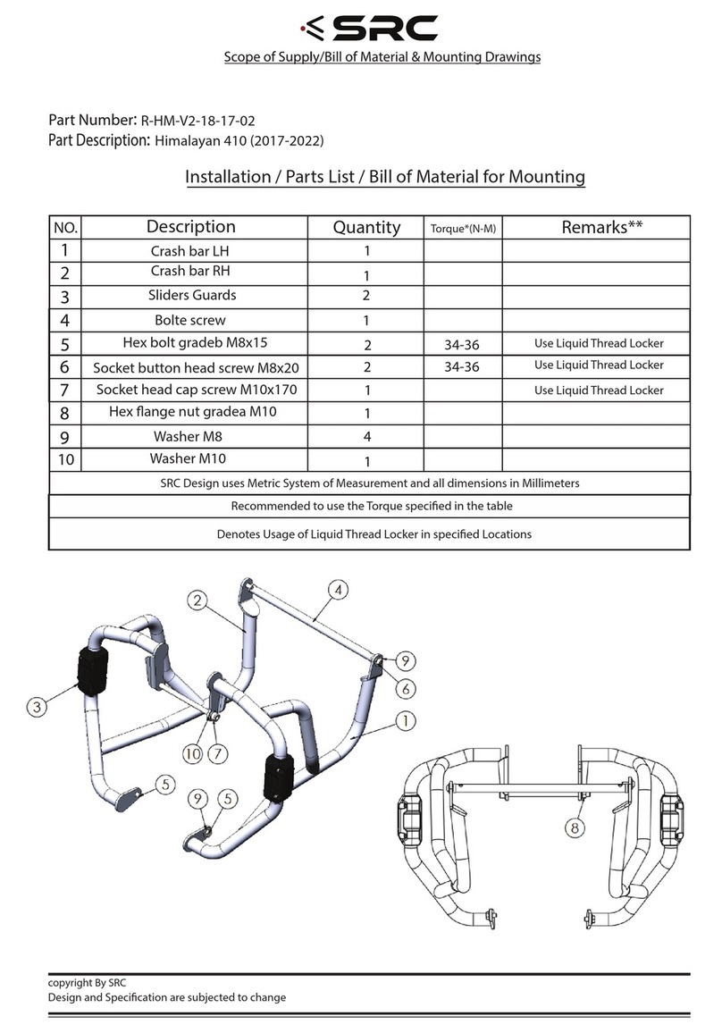 SRC R-HM-V2-18-17-02 Scope of delivery and assembly instructions