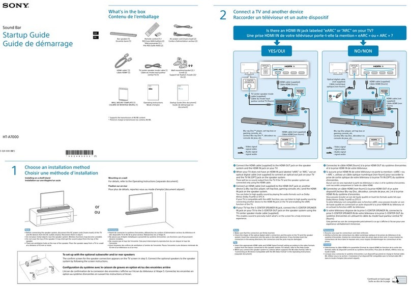 Sony HT-A7000 Startup guide