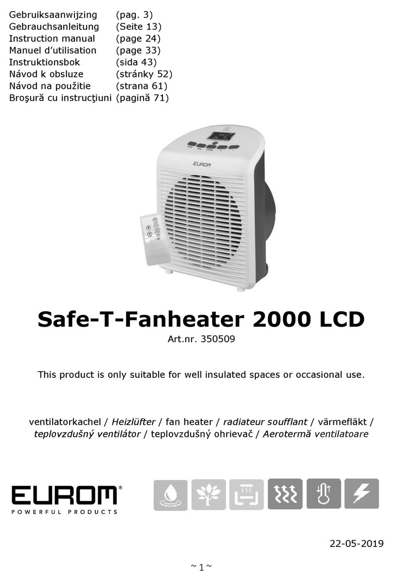 EUROM Safe-t-Fanheater 2000 LCD User manual