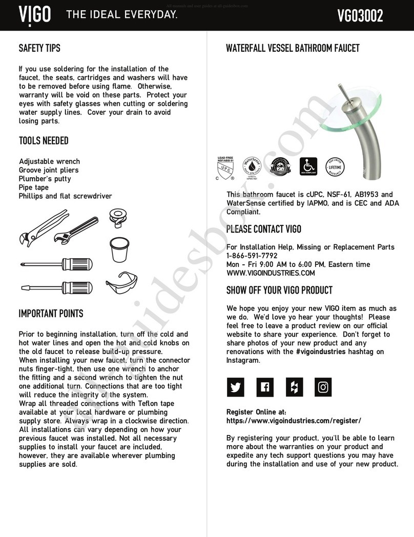 VIGO VG030002 User manual VIGO VG030002 User manual