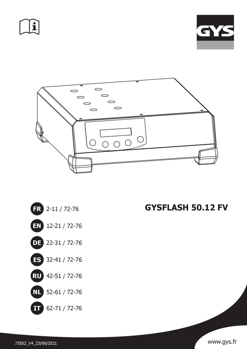 GYS GYSFLASH 50.12 FV manual