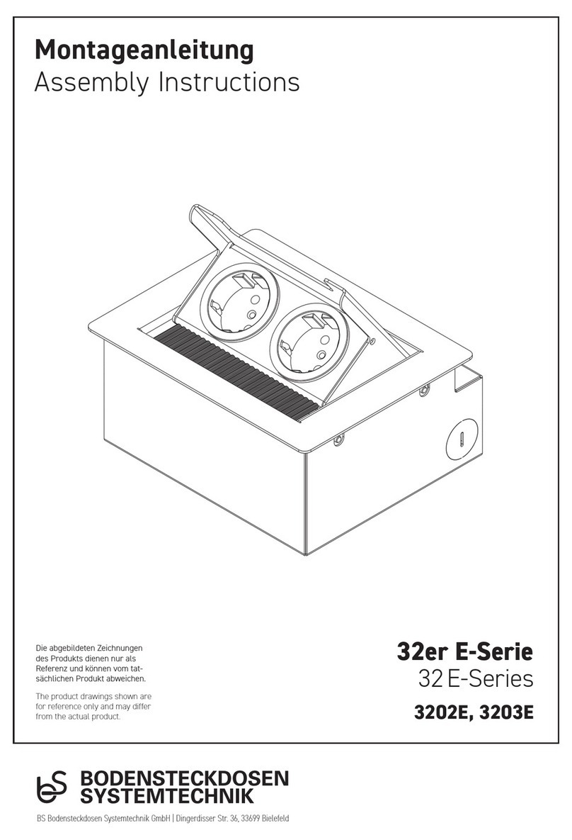 Bodensteckdosen Systemtechnik 32E Series Assembly instructions