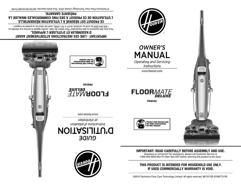 Hoover FloorMate Deluxe FH40162 User manual