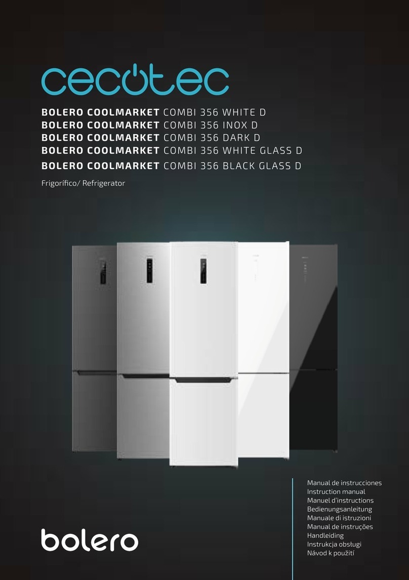 cecotec BOLERO COOLMARKET COMBI 356 WHITE D instruction manual