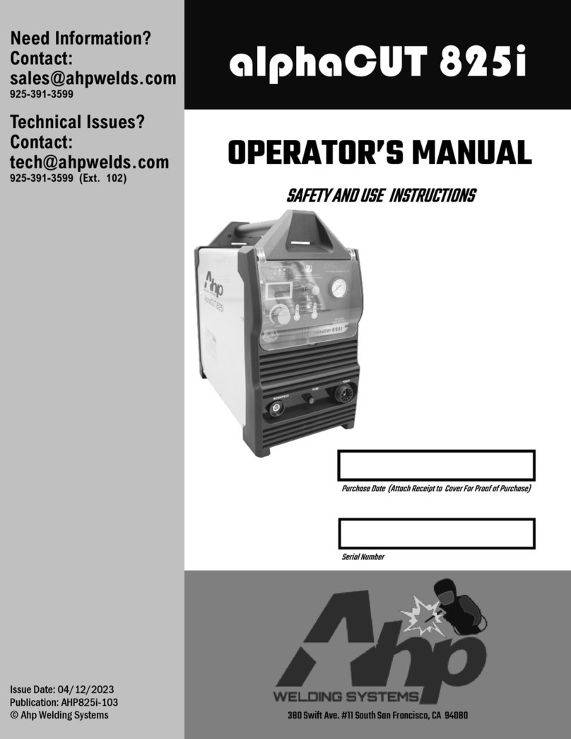 AHP alphaCUT 825i Operator's manual