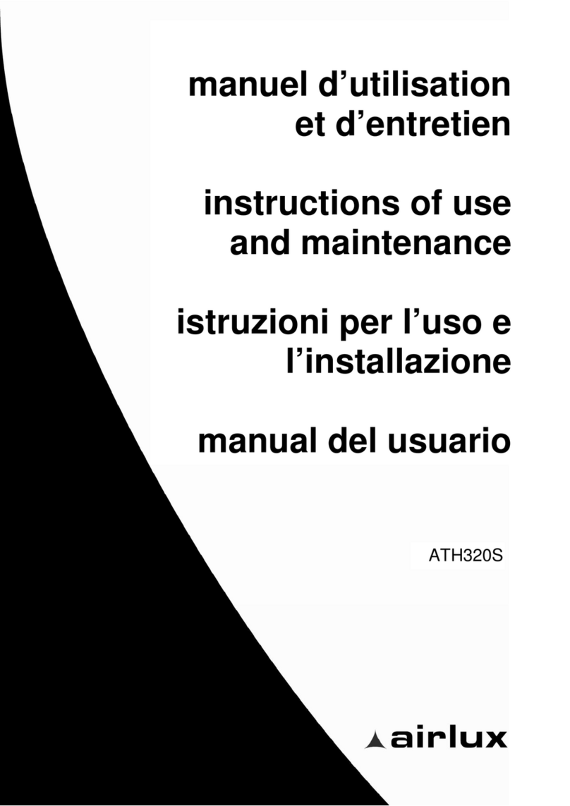 AIRLUX ATH320S Instructions of use and maintenance