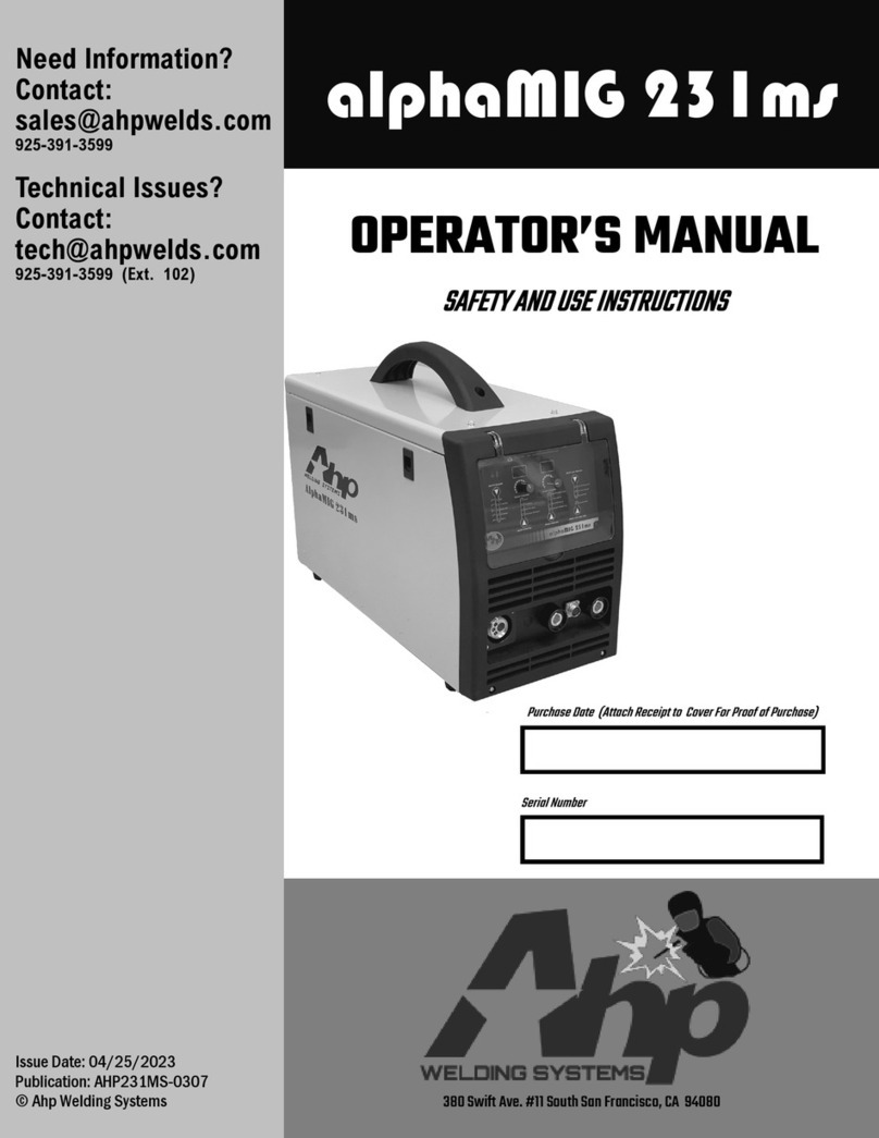 AHP alphaMIG 231ms Operator's manual