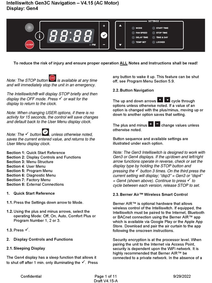 Berner Intelliswitch Gen3C User manual