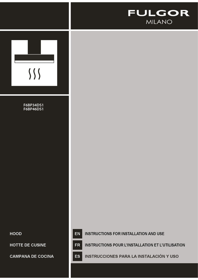 Fulgor Milano F6BP34DS1 Instructions for installation and use