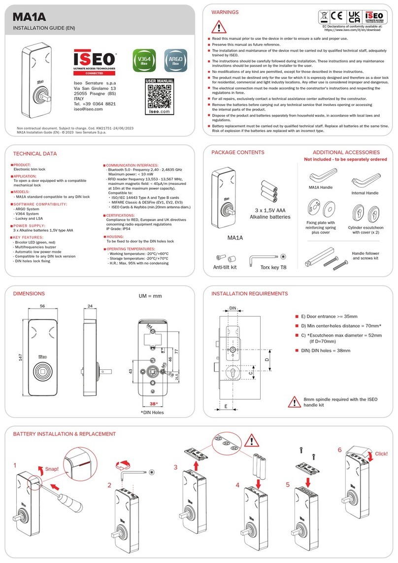Iseo MA1A User manual