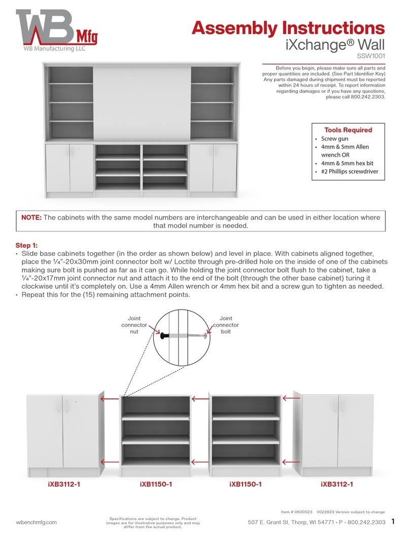 WB Manufacturing iXchange Wall SSW1001 User manual WB Manufacturing iXchange Wall SSW1001 User manual