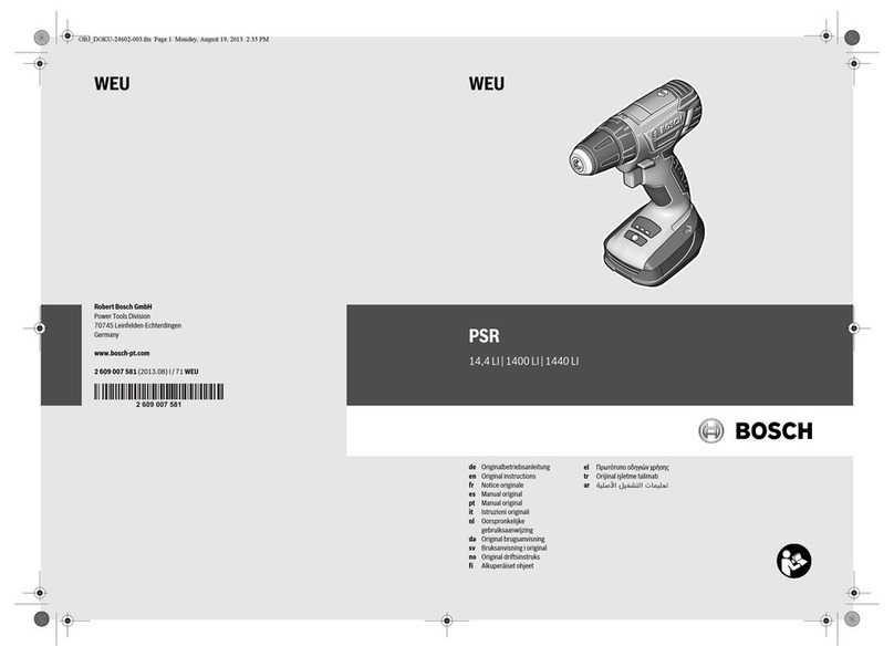 Bosch PSR 1400 LI User manual