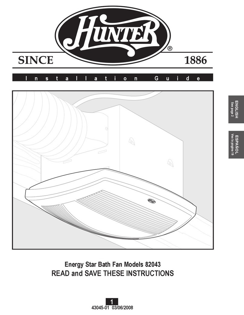 Hunter 82043 User manual