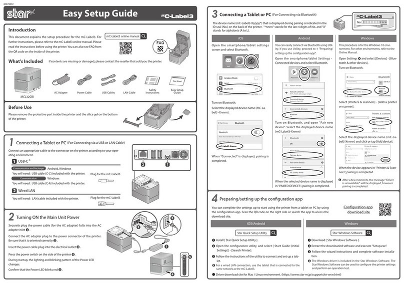 Star mC-Label3 Quick start guide