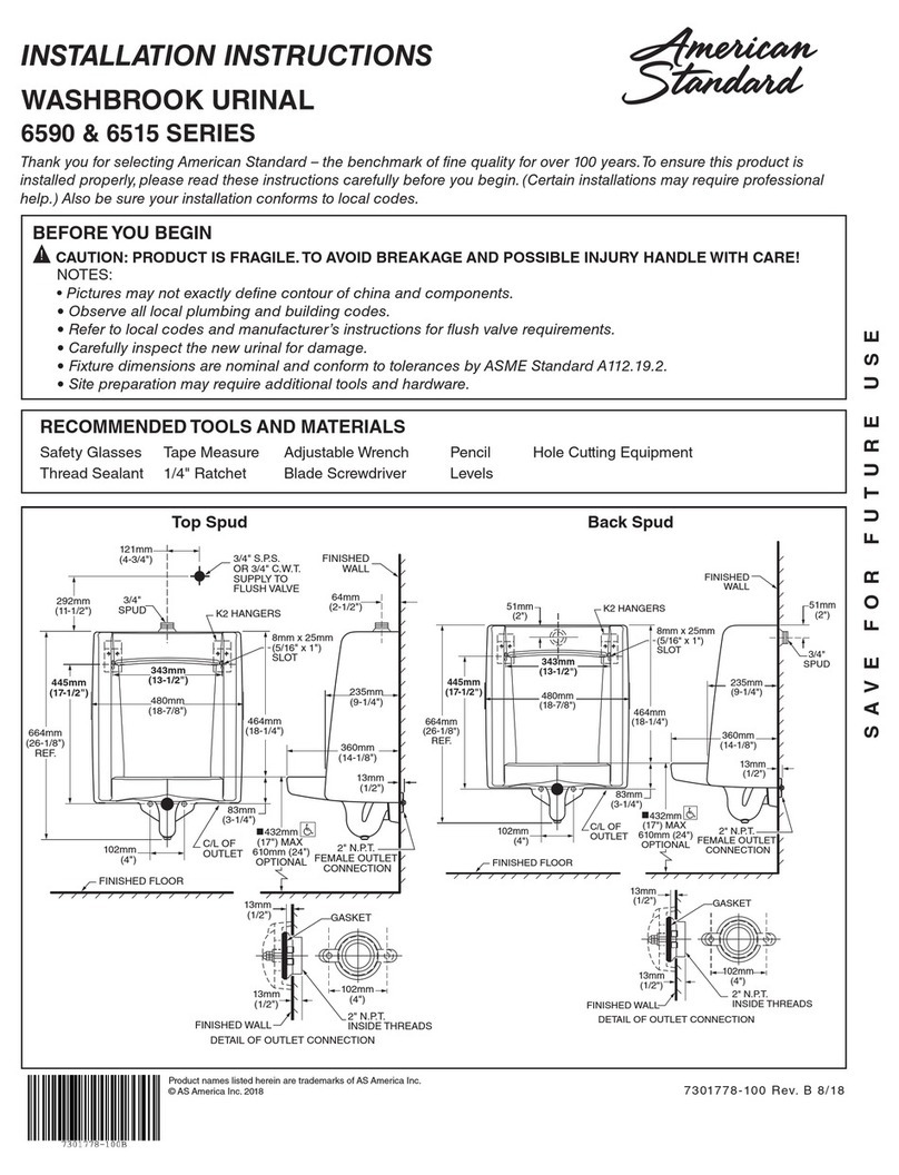 American Standard 6590 Series installation instructions American Standard 6590 Series installation instructions